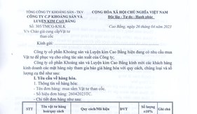VV CHÀO GIÁ CUNG CẤP VẬT TƯ THAN CỐC