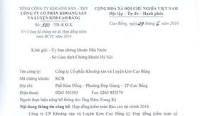 Về việc công bố thông tin ký hợp đồng kiểm toán BCTC năm 2016